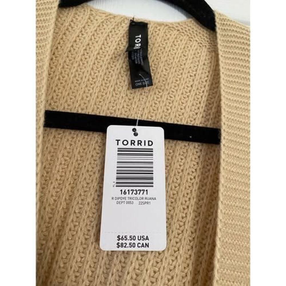 Torrid Dip Dye Ruana Knit Sweater - NWT - One Size Fits Most - Picture 8 of 9